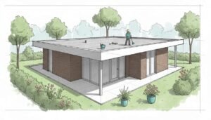 Technisch ontwerp van een woning met plat dak in Almere