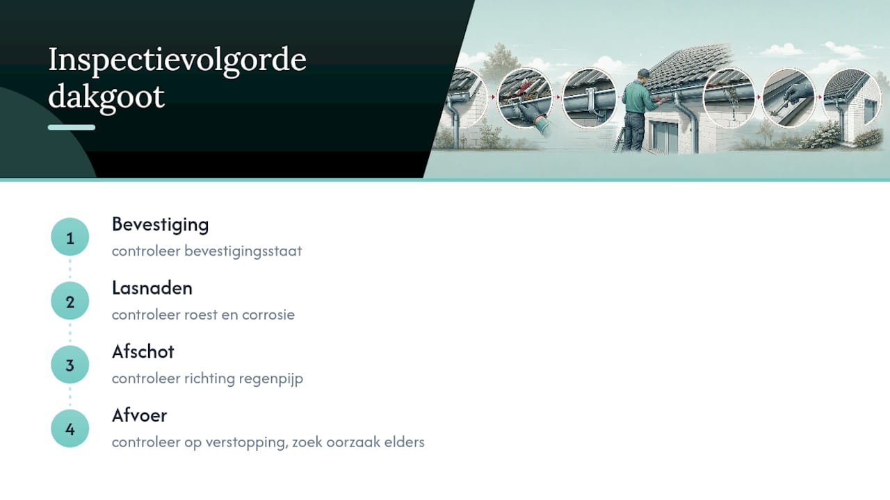 Vier controlepunten voor het inspecteren van dakgoten