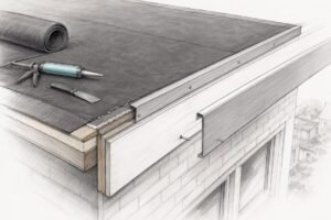 Technische tekening van de nieuwe daktrim