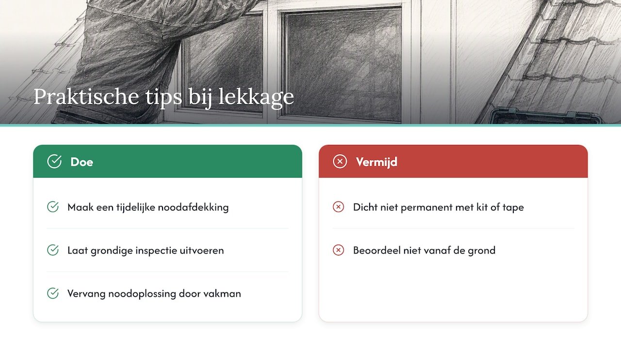Praktische ervaringsinzichten bij lekkende dakkapellen — overview diagram